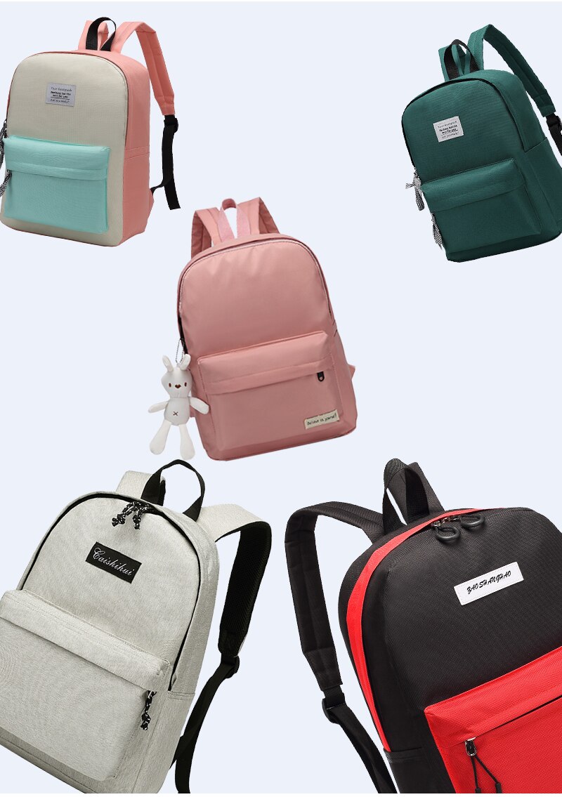Backpack Women Fashion Shoulderbags Solid Color Patchwork Sweet Girl Street School Bags Backpacks Zipper Design Casual Bags Backpack Women Fashion Shoulderbags Solid Color Patchwork Sweet Girl Street School Bags Backpacks Zipper Design Casual Bags