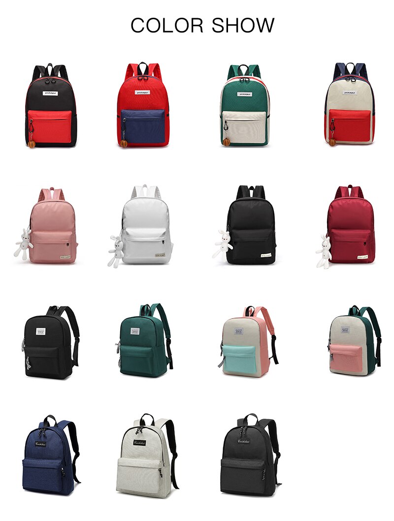 Backpack Women Fashion Shoulderbags Solid Color Patchwork Sweet Girl Street School Bags Backpacks Zipper Design Casual Bags Backpack Women Fashion Shoulderbags Solid Color Patchwork Sweet Girl Street School Bags Backpacks Zipper Design Casual Bags