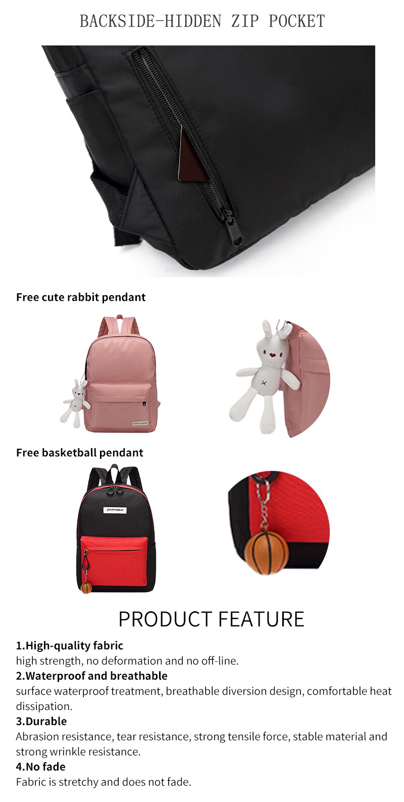 Backpack Women Fashion Shoulderbags Solid Color Patchwork Sweet Girl Street School Bags Backpacks Zipper Design Casual Bags Backpack Women Fashion Shoulderbags Solid Color Patchwork Sweet Girl Street School Bags Backpacks Zipper Design Casual Bags