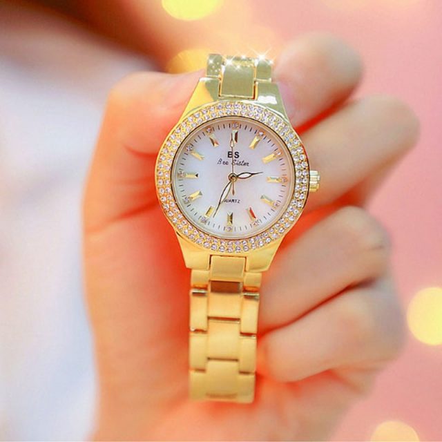 2020 Ladies Wrist Watches Dress Gold Watch Women Crystal Diamond Watches Stainless Steel Silver Clock Women Montre Femme 2019