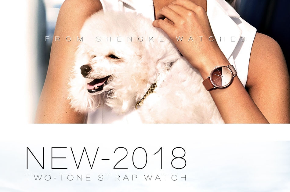 Shengke Women's Watches Fashion Leather Wrist Watch Vintage Ladies Watch Irregular Clock Mujer Bayan Kol Saati Montre Feminino