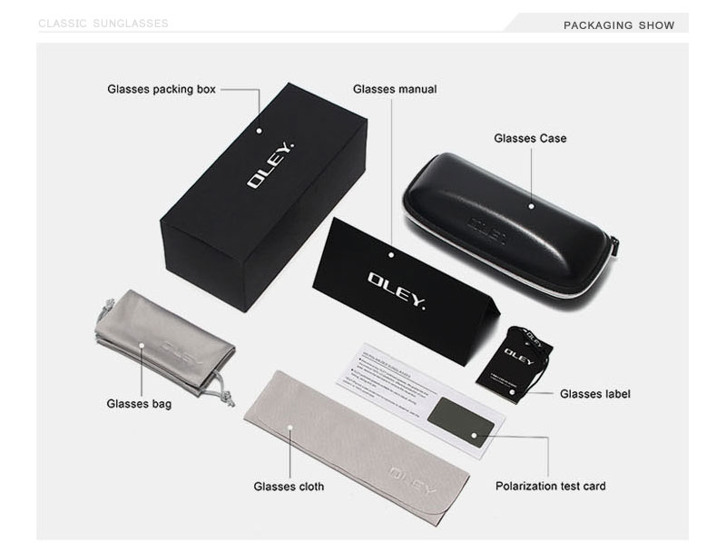 OLEY Brand Sunglasses Men Polarized Fashion Classic Pilot Sun Glasses Fishing Driving Goggles Shades For Men/Wome Y7005