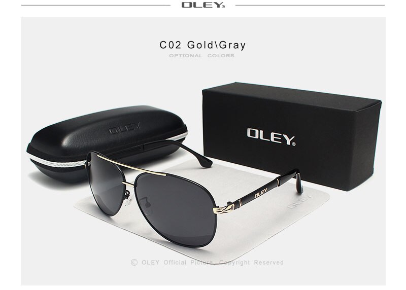 OLEY Brand Sunglasses Men Polarized Fashion Classic Pilot Sun Glasses Fishing Driving Goggles Shades For Men/Wome Y7005