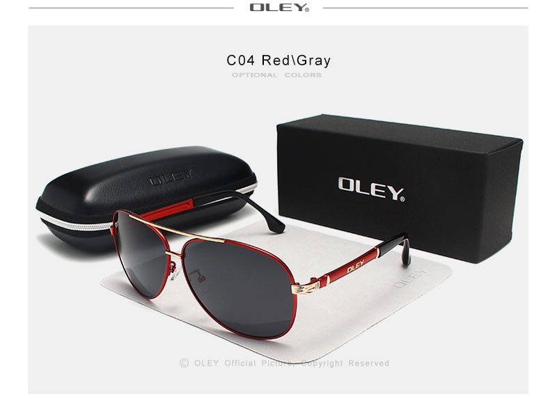 OLEY Brand Sunglasses Men Polarized Fashion Classic Pilot Sun Glasses Fishing Driving Goggles Shades For Men/Wome Y7005