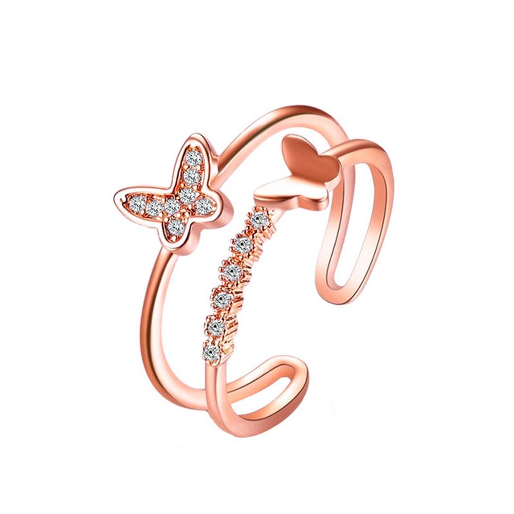 2020 Boho Female Open Star Moon Rings For Women Rose Gold Color Filled Cute White Crystal Ring Staking Minimalist Jewelry 2020 Boho Female Open Star Moon Rings For Women Rose Gold Color Filled Cute White Crystal Ring Staking Minimalist Jewelry