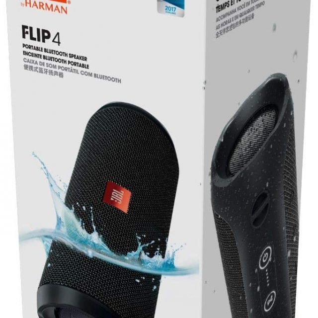 JBL FLIP 4 – Waterproof Portable Compact Bluetooth Speaker – Black