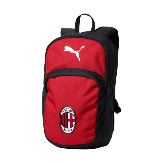Puma AC Milan Pro Training Backpack Bag 07594301 – Tango Red Puma Black for Trainings, Practice, Gym, School and Travel