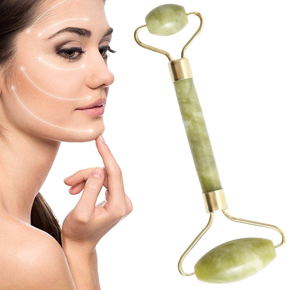 Jade Stone Roller Face Massager Double Head